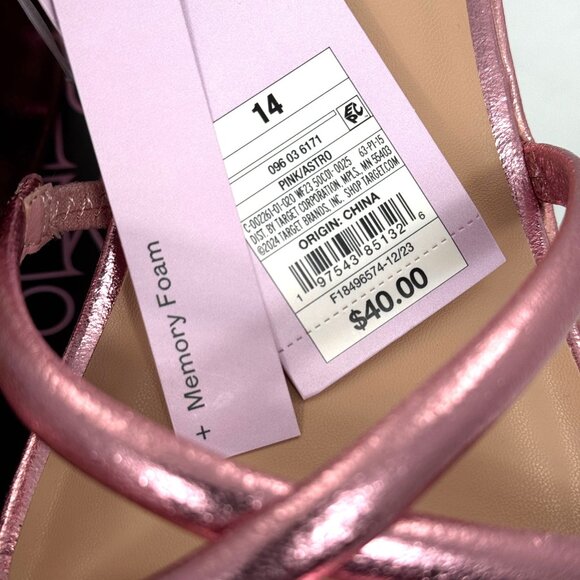 Wild Fable Pink Astro Strappy Heels 4" Platform w/ Memory Foam Womens Sz 14 NIB - Picture 2 of 9